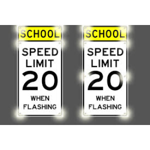 Solar LED School Speed Limit Sign